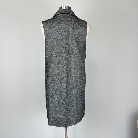 J McLaughlin Womens Cate Vest Black White Houndstooth  Wool Long Blazer size M - Picture 5 of 12